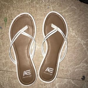 White Flip Flops
